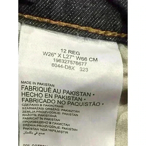 Boys Levi Strauss Signature Gold Straight Jeans 12 Regular 26” X 27” Dark Wash - Picture 4 of 4